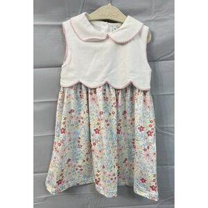 Busy Bees Smocks White Floral Dress‎ Toddler Girls Size 2T Sleeveless